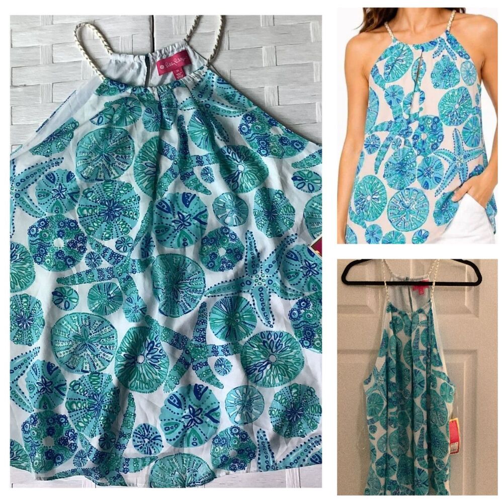 Rare NWT Lilly Pulitzer Target Sea Urchin For You Halter Tank Top Plus Size 3X
